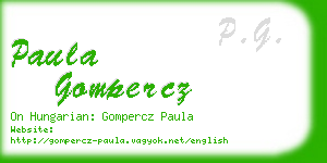 paula gompercz business card